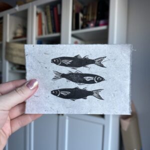 Mullet Fish on Mulberry Paper